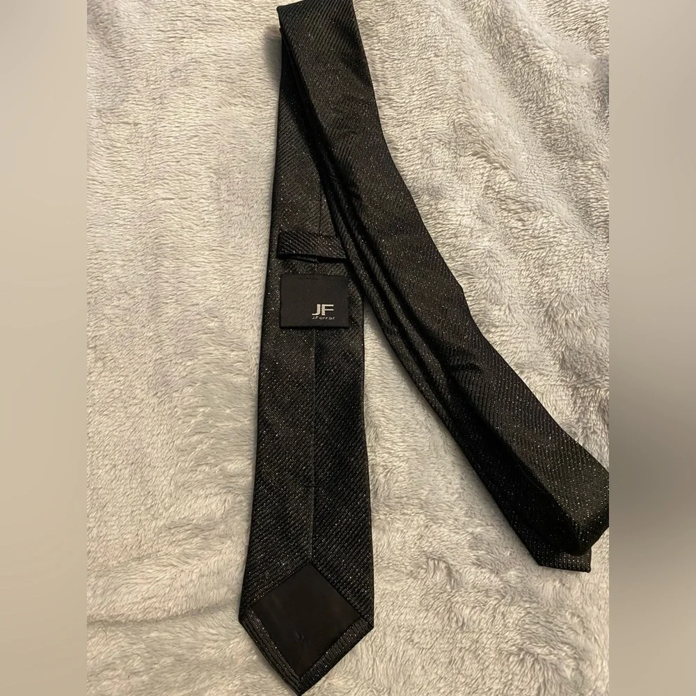 Vintage Black J.Ferrar Men's Tie